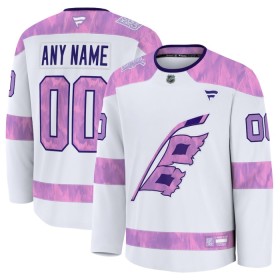 Carolina Hurricanes tröja Customized Fanatics Hockey Fights Cancer Practice 2024-25 Vit - NHL Tröjor Herr